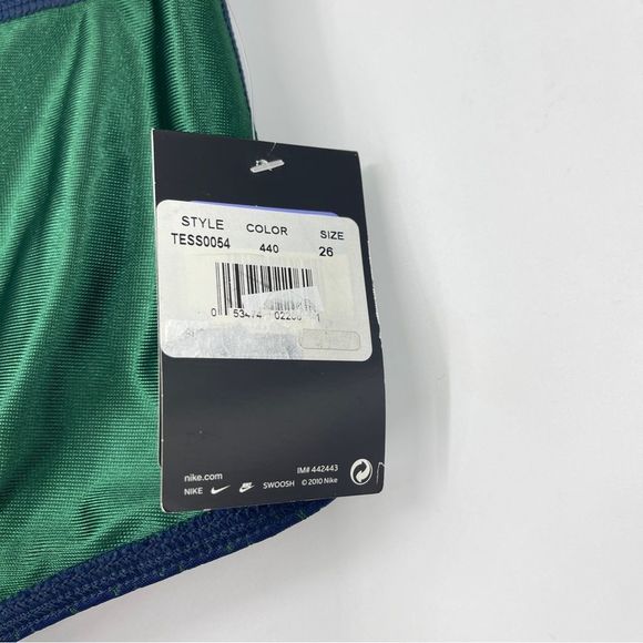 Nike Men’s Poly Mesh Drag Brief Swim Suit – Green/Blue – Size 28 (NWT) - Picture 9 of 11
